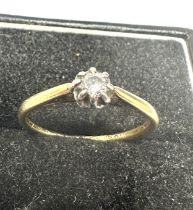 18ct gold & platinum antique diamond ring (2.5g)