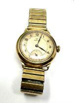 Vintage 1940s 9ct gold Omega gents wristwatch hand winding the watch is ticking