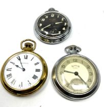 x3 Gents Vintage Pocket Watches Hand-wind Working Inc. INGERSOLL