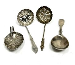 4 x .925 sterling spoons inc caddy