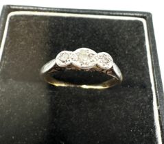 Vintage 18ct & plat diamond ring weight 2.1g