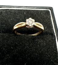 9ct gold diamond ring weight 2g