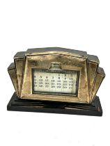 .925 sterling fronted art deco desk calendar