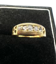 Victorian 18ct gold old cut diamond ring weight 2.1g