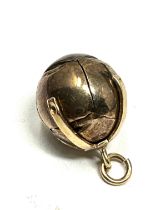 9ct gold & silver masonic orb pendant 6.5g)