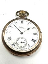 Gents Open Face Rolled Gold Pocket Watch Hand-wind Working