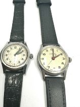 x2 Gents Vintage Military Style Hand-wind Wristwatches Working Inc. MARINER Etc.