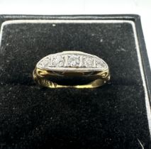 18ct gold diamond antique ring (3.4g)