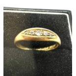 Victorian 18ct gold diamond ring weight 3.5g