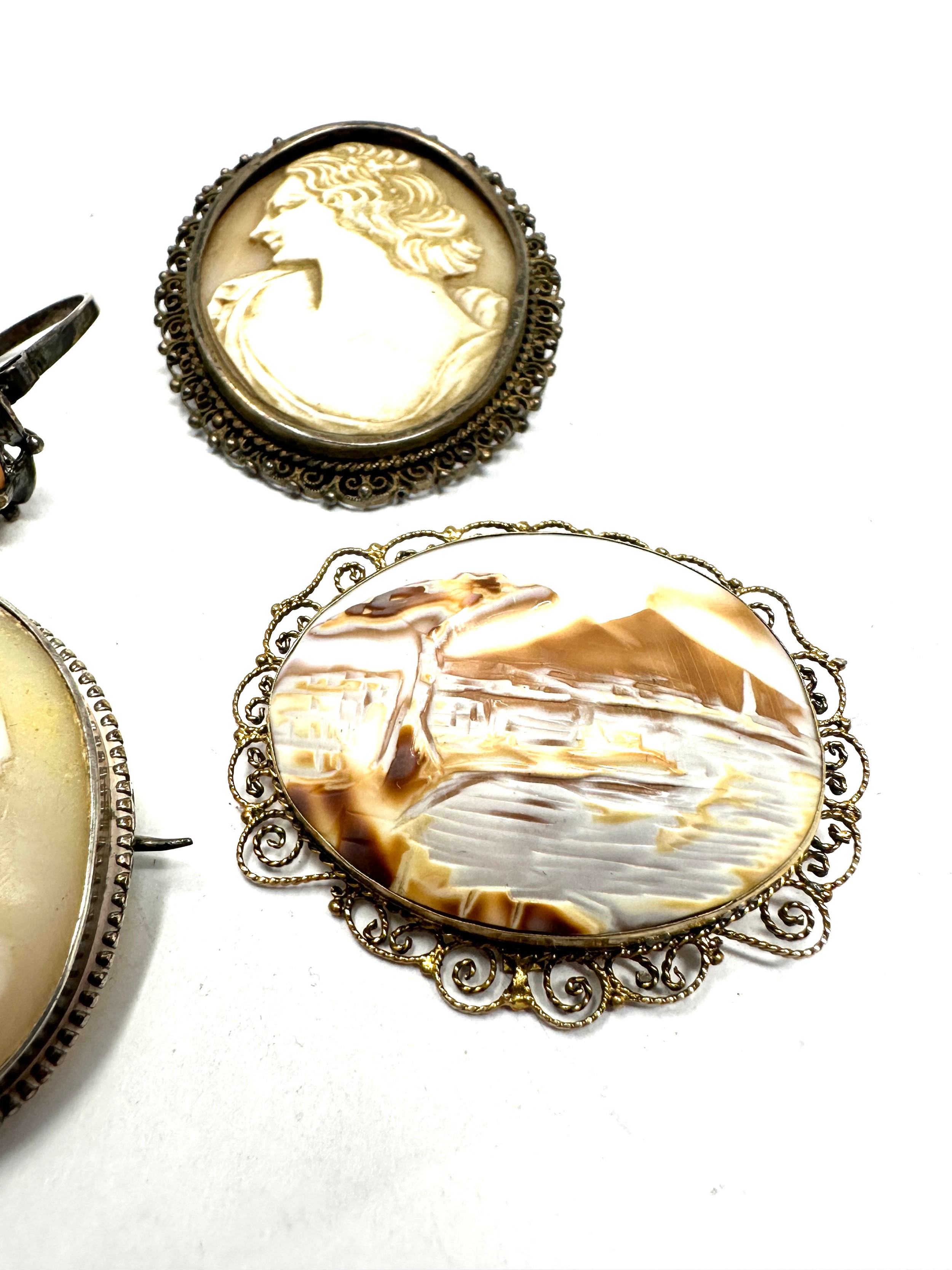 A collection of silver shell cameo jewellery including scene (29g) - Bild 3 aus 3