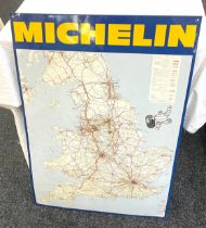 Automobilia interest, 1975 edition, Michelin tyres tin plate sign (not enamel), approximate size