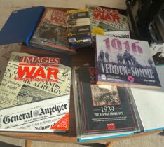 Selection of Images of war magazines and other war items