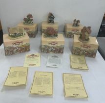 Selection of David Winter cottages all boxed to include Britian's traditions, some with COA