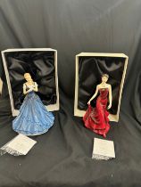 2 Boxed Royal Doulton Lady figures includes Samantha HN5260 and Royal Doulton Alyssa HN5525