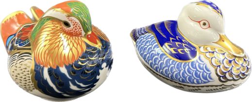 Two Royal Crown Derby paperweights, Duck, one of the original six paperweights that were