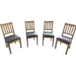 Four oak dining room chairs