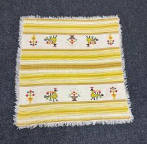 Vintage Welsh embroidery measures approximately 48 inches by 48 inches