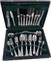 Canteen of Sheffield plate cutlery