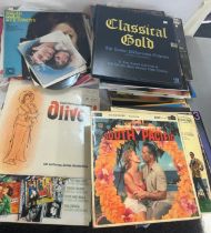 Large selection of assorted records includes Classical, jazz etc