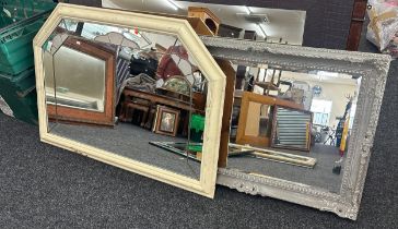 2 Large framed mirrors largest measures approximately 30 inches tall 40 inches wide