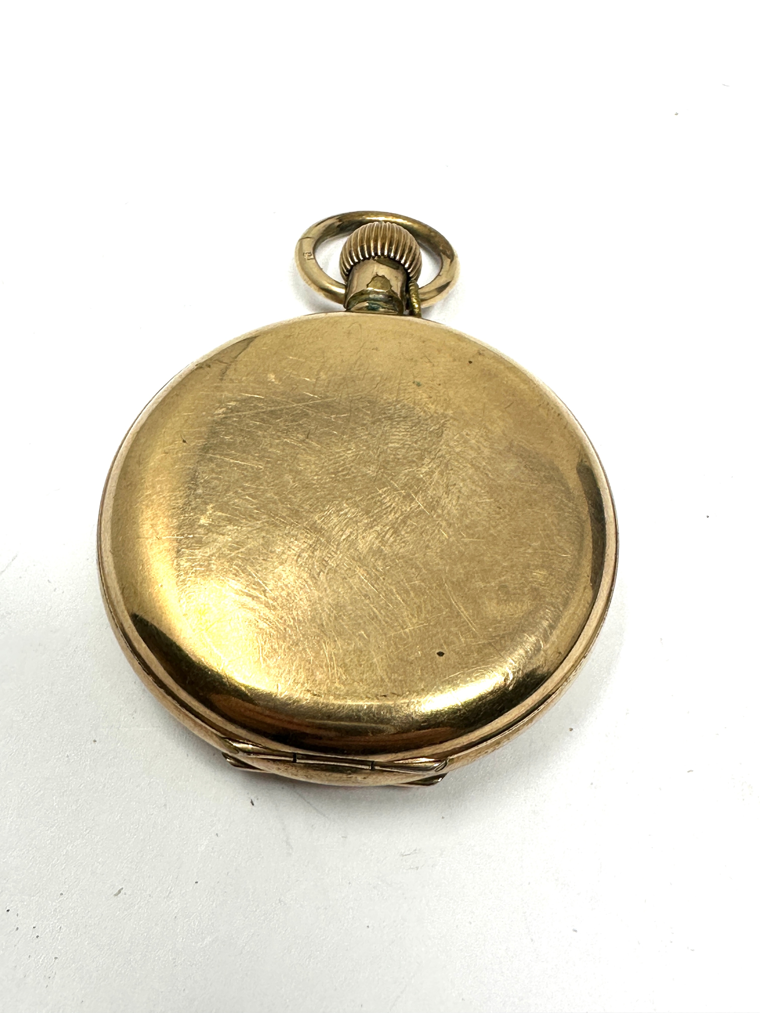 gold plate full hunter tho russell pocket watch the watch is ticking - Image 2 of 3