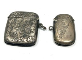 2 silver vesta cases