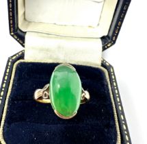 9ct gold antique jade dress ring (3.9g)