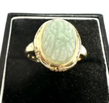 14ct gold jade ring weight 5g