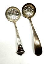 2 silver sifter spoons