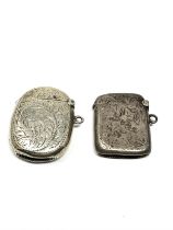 2 silver vesta cases