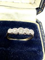 9ct gold diamond vintage ring (2.9g)