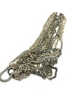 Six assorted silver chains/necklaces (113g)