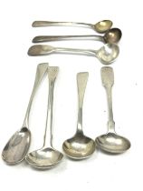 selection of georgian silver condiment spoons