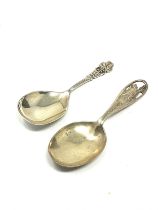 2 silver tea caddy spoons