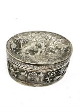 antique indian silver trinket box 70g