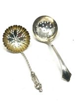 2 silver sifter spoons