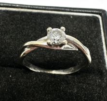 9ct gold diamond ring 0.25ct diamond weight 2g