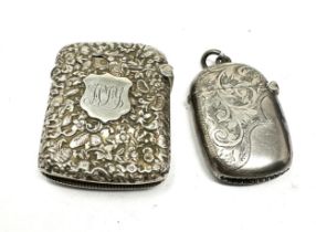 2 silver vesta cases