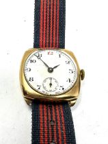 Vintage 9ct gold wristwatch the watch is ticking