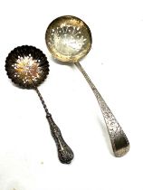 2 silver sifter spoons