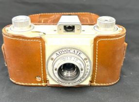 Vintage Ilford Advocate Series I 35mm Camera with Case c1950, untested