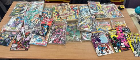 Selection vintage comics to include Spiderman, Fantastic 4 etc