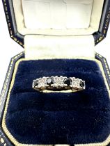 9ct Gold Sapphire & Diamond Ring (1.7g)
