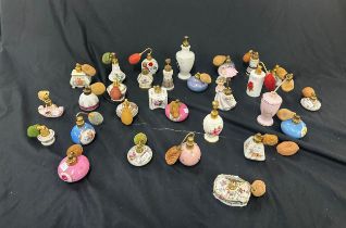 Selection of vintage porcelain scent bottles