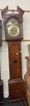 Grandfather clock maker Joseph Marshall of Leicester with a glass viewer in the door, pendulum,