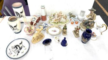 Large selection of miscellaneous includes Capodimonte, german pottery etc