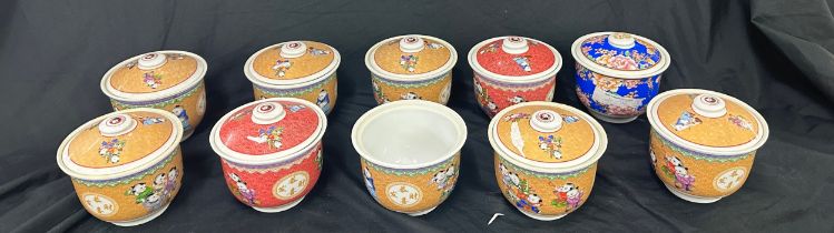 Large selection of oriental bowls