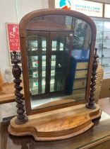 Swivel barley twist dressing table mirror 27 inches tall