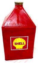 Vintage Shell petrol tin, with pyramid top, original cap, approximate height 15 inches, 7 inches