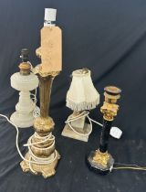 Selection of 4 assorted lamps, all untested